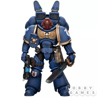Фигурка JoyToy. Warhammer 40,000: Ultramarines Jump Pack Intercessors Sergeant with Plasma Pistol and Power Sword 148195