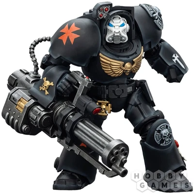 Фигурка JoyToy. Warhammer 40,000: Black Templars Terminator 3 with Power Fist and Assault Cannon 756575