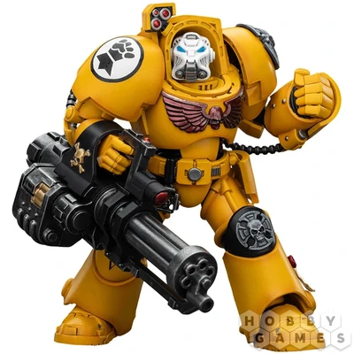 Фигурка JoyToy. Warhammer 40,000: Imperial Fists Terminator 3 with Power Fist and Assault Cannon 756587