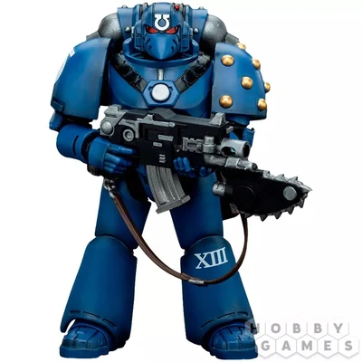 Фигурка JoyToy. Warhammer 30,000: Ultramarines MK VI Tactical Squad Legionary with Bolter & Chainblade 153978