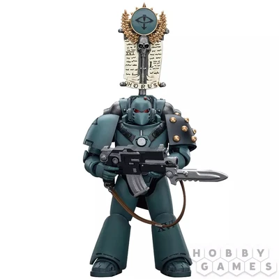 Фигурка JoyToy. Warhammer 30,000: Sons of Horus. MKVI Tactical Squad. Legionary with Legion Vexilla 141557