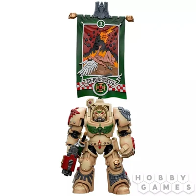Фигурка JoyToy. Warhammer 40,000: Dark Angels. Deathwing Ancient with Company Banner 138631