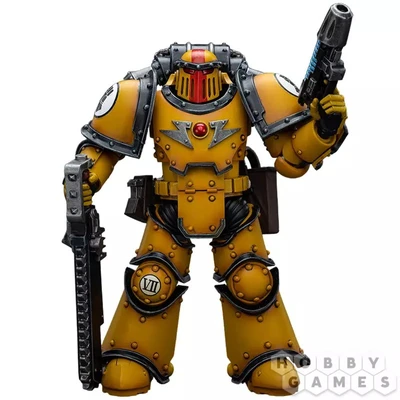 Фигурка JoyToy. Warhammer 30,000: Imperial Fists. Legion MkIII Despoiler Squad Sergeant with Plasma Pistol 138621