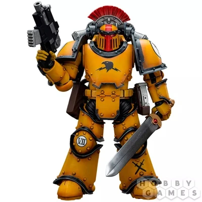 Фигурка JoyToy. Warhammer 30,000: Imperial Fists. Legion MkIII Tactical Squad Sergeant with Power Sword 138617