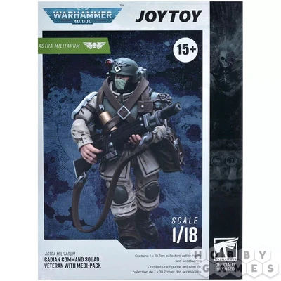 Фигурка JoyToy. Warhammer 40,000: Astra Militarum Veteran with Medi-pack 135941