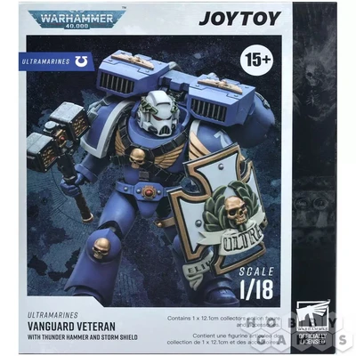 Фигурка JoyToy. Warhammer 40,000: Ultramarines Vanguard Veteran with Thunder Hammer and Storm Shield 135929