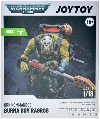 Фигурка JoyToy. Warhammer 40,000: Ork Kommandos Burna Boy Ragrob 100152