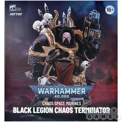 Фигурка JoyToy. Warhammer 40,000. Chaos Space Marines. Black Legion Chaos Terminator Brother Gnarl 100126