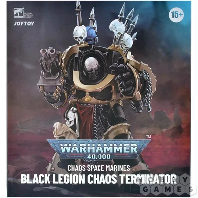 Фигурка JoyToy. Warhammer 40,000. Chaos Space Marines. Black Legion Chaos Terminator Brother Bathalorr 100125
