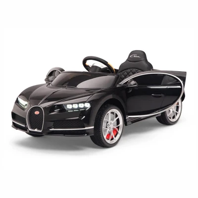 Детский электромобиль Bugatti Chiron (черный лак, 12V) - HL318 HL318-BLACK-PAINT