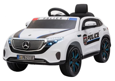 Детский электромобиль Mercedes Benz Police EQC 400 4MATIC - HL378-WHITE HL378-WHITE-POLICE