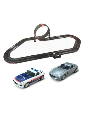 Гоночный автотрек от сети Mersedes SLS + Police 1:43, длина полотна 5м - ASR-11E ASR-11E