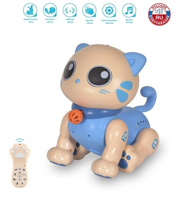 Радиоуправляемый робот Интерактивный Котенок Пультовод - ZYA-A3158-BLUE ZYA-A3158-BLUE