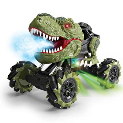 Радиоуправляемая зеленая машина-динозавр T-rex (дрифт колеса, пар) - 11810-GREEN 11810-GREEN