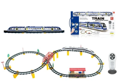 Железная дорога с пультом управления (поезд Синий Экспресс, длина 397 см, свет, звук) - 2807Y-1 LQ-2807Y-1