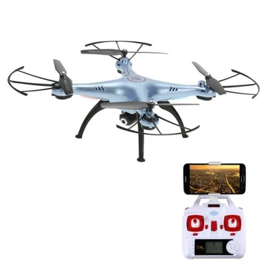 Радиоуправляемый синий квадрокоптер Syma X5HW с барометром Wi-Fi FPV - X5HW-B SYMA-X5HW-B