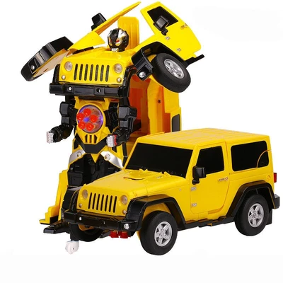 Радиоуправляемый робот трансформер Jeep Rubicon Yellow 1:14 - 2329PF MZ-2329PF-Y
