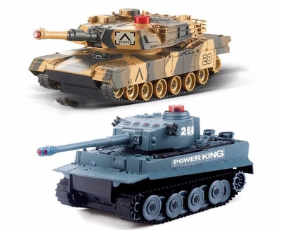 Радиоуправляемый танковый бой Huan QI Tiger vs Leopard 1:28 2.4G - 508C HQ-508C