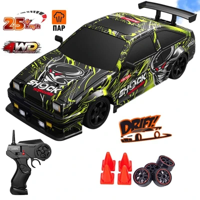 Радиоуправляемая машина для дрифта HB Toyota AE86 1:16, 4WD, свет, пар, аккумулятор, SC16A16 SC16A16-1