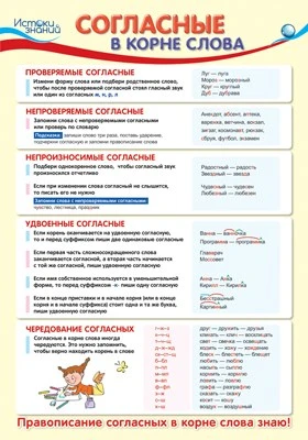 ПЛ-12902 Плакат А3. Согласные в корне слова 139465201