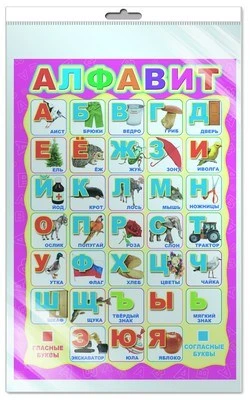 *ПЛ-5575 Плакат А3. Русский алфавит (в индивидуальной упаковке с европодвесом и клеевым клапаном) 1557070102