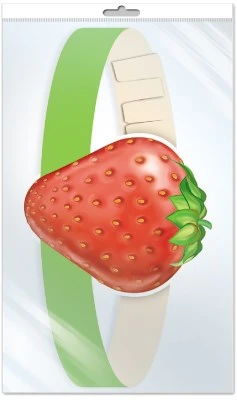 *МА-12410 Маска-ободок В ПАКЕТЕ. Клубника (в индивидуальной упаковке, с европодвесом и клеевым клапаном) 1378002493