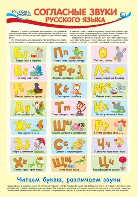 ПЛ-11966 Плакат А3. Согласные звуки русского языка 2076937113