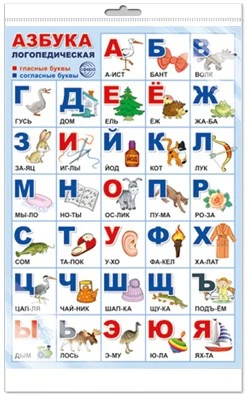 *ПЛ-14971 ПЛАКАТ А3 В ПАКЕТЕ. Азбука логопедическая (в индивидуальной упаковке, с европодвесом и клеевым клапаном) 2011512471