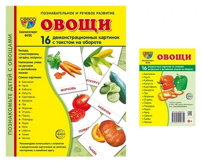 *Комплект. Дем. картинки СУПЕР Овощи (2 формата: 173х220 и 63х87) 264485662