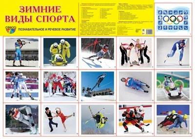 Демонстрационный плакат СУПЕР А2 Зимние виды спорта 1516130321