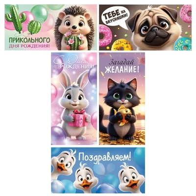 *КД-17918 Комплект конвертов для денег. На много вкусняшек! (5 шт.) 912215194