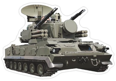 М-15755 Вырубная фигурка. Военная техника. ЗРПК "Тунгуска-М1". Двухсторонняя 1129327948