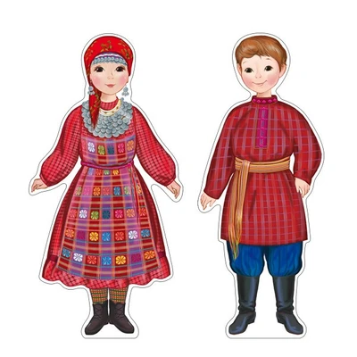 *КБ-18038 Комплект для оформления интерьера со скотчем. Народы России. Удмурты (2 плаката А3) 845742058