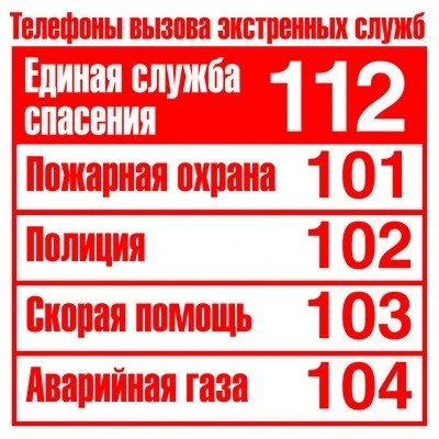 ШН-8858 Наклейки. Телефоны экстренной помощи (96х95 мм) 532803192