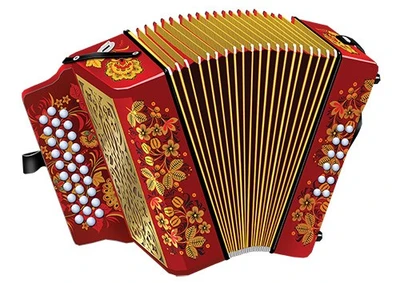 Ф-17980 Плакат вырубной А3. Гармонь (двухсторонняя, ВД-лак) 1109388977