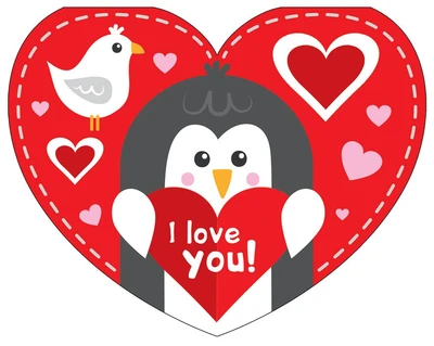 ВА-14390 Валентинка-сердечко большая. I love you! Выборочный УФ-лак 867659686