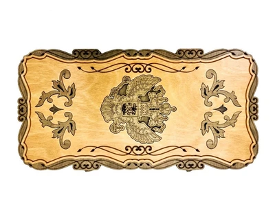 Нарды Марс "Герб РФ" малые (деревянные, 40 см, Россия), Partida 1548582722