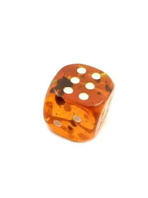 Кости игральные из янтаря 11 мм, 1 шт 1649909601