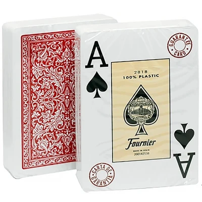 Карты "Fournier 2818 red" 100% пластик 736537792