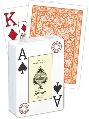 Карты "Fournier 2818 orange" 100% пластик 19359748