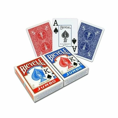Карты "Bicycle Rider Back Jumbo Index 2-pack red/blue" 2093023138