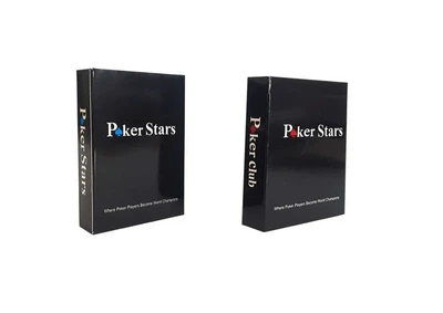 Карты для покера Poker Stars, пластик, красные и синие (комплект из 2-х колод) 389453185