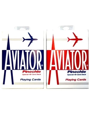 Карты "Aviator pinochle red/blue" 1904264432