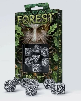 Набор кубиков "Forest Dice Set: Taiga" бело-черный 928309229