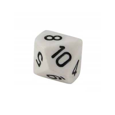 Игральные кости, 10 граней (белые) 1589875881