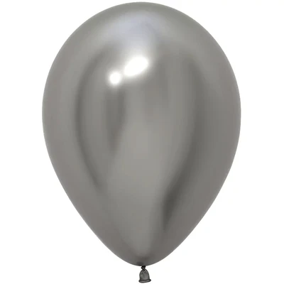 Шар (5''/13 см), Reflex, Зеркальный блеск, Серебро (981), хром, 50 шт., 169897 400487706
