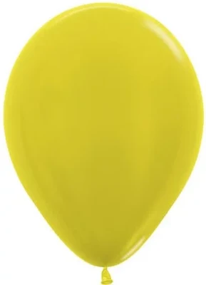 Шар (5''/13 см), Желтый (520), металлик, 100 шт., 208572 113338257