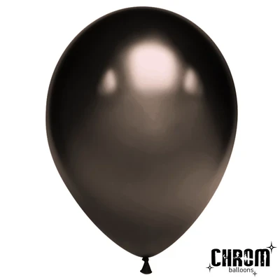 Шар (10''/25 см), Черный графит, хром, 50 шт., 600112 974840048
