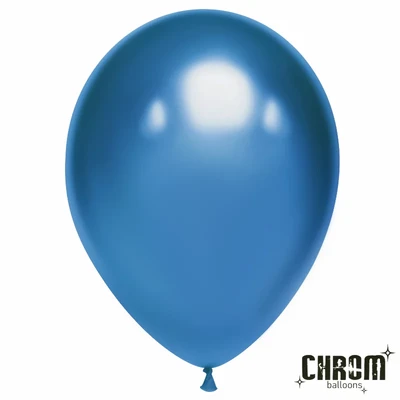 Шар (10''/25 см), Синий, хром, 50 шт., 600103 407942083