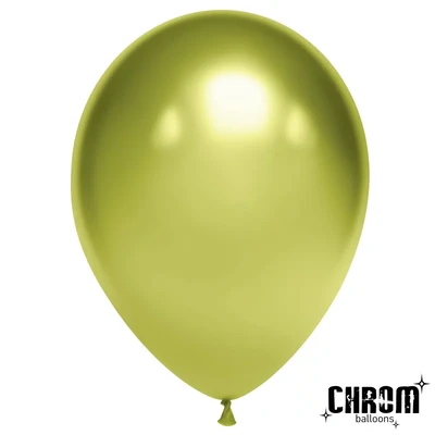 Шар (10''/25 см), Лайм, хром, 50 шт., 600109 1980654597